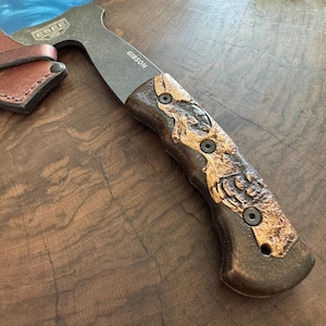 Royalcurl Walnut Axe Handle Scales for ESEE Gibson Axe