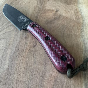 Noble weave scales compatible with ESEE-6HM knife purple heart / perfect gift / made in USA