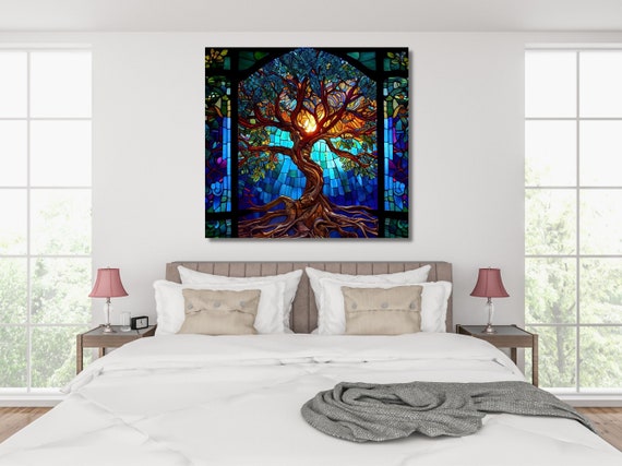 WOHAHA Parrot Flowers Stained Acrylic Window Hanging Panels Indoor Outdoor Round Windows Hanger Kitchen Bedroom Garden Wall Art Decor Gifts For Women Mom Grandma Teacher