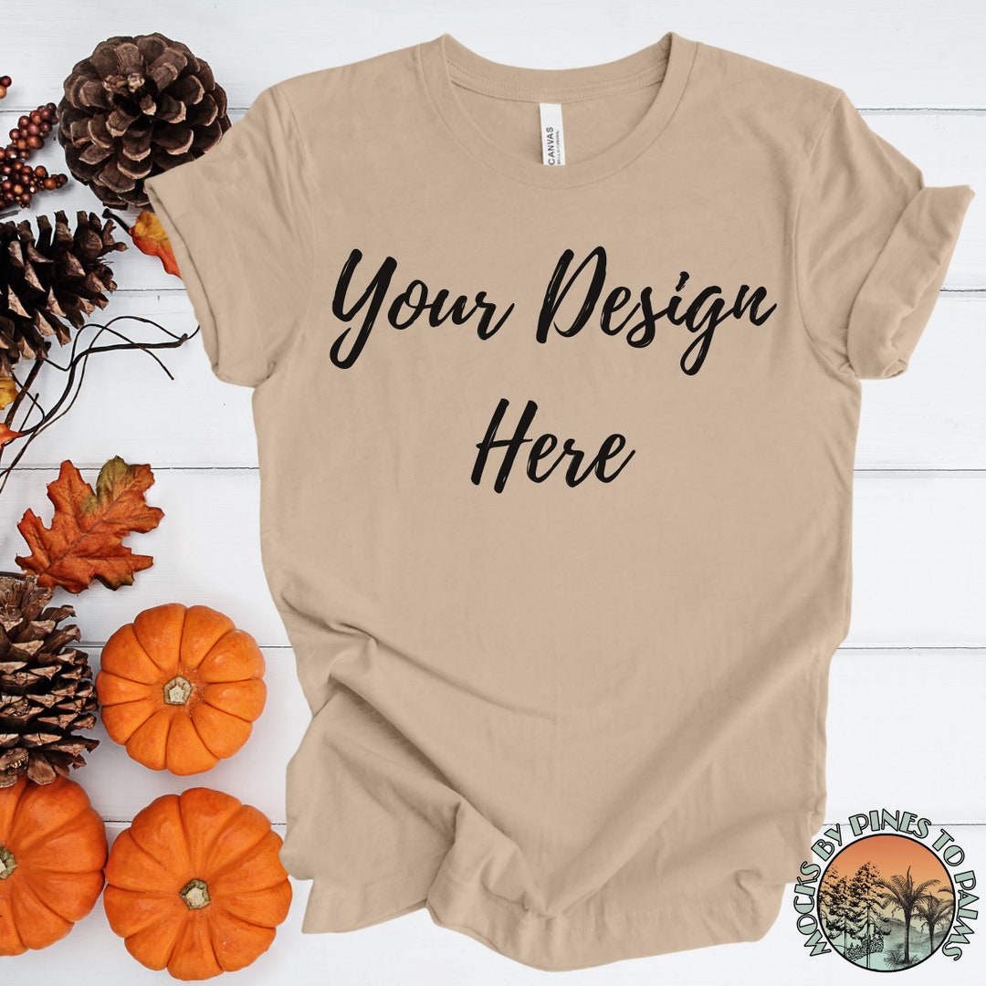 Bella + Canvas Unisex Jersey T-Shirt - Tan, Large - Style 3001 - 100% Combed Ring-Spun Cotton - View #5