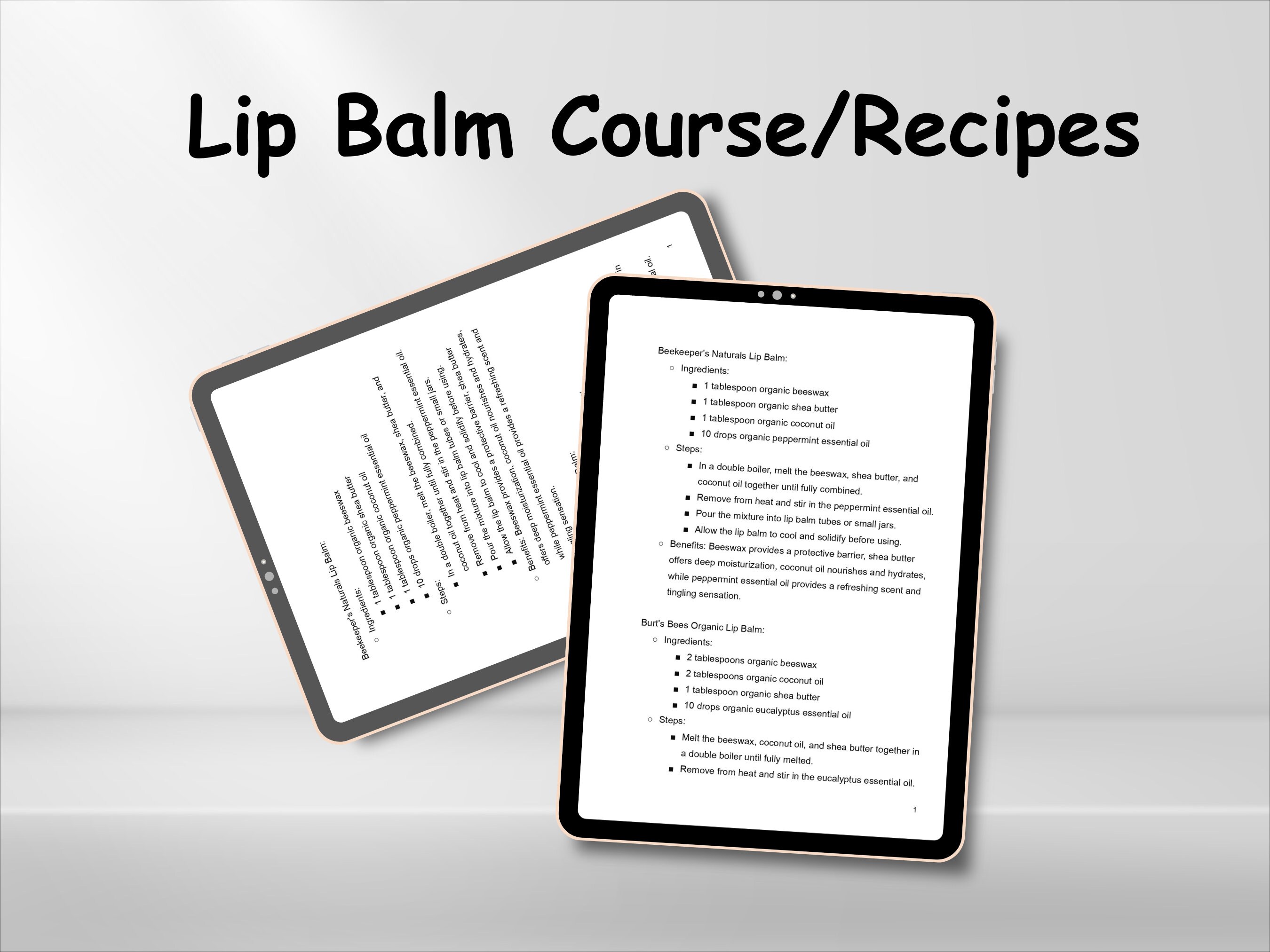 100 Organic Lip Balm Recipe, Printable DIY Lip Balm Recipe,lip Balm ...