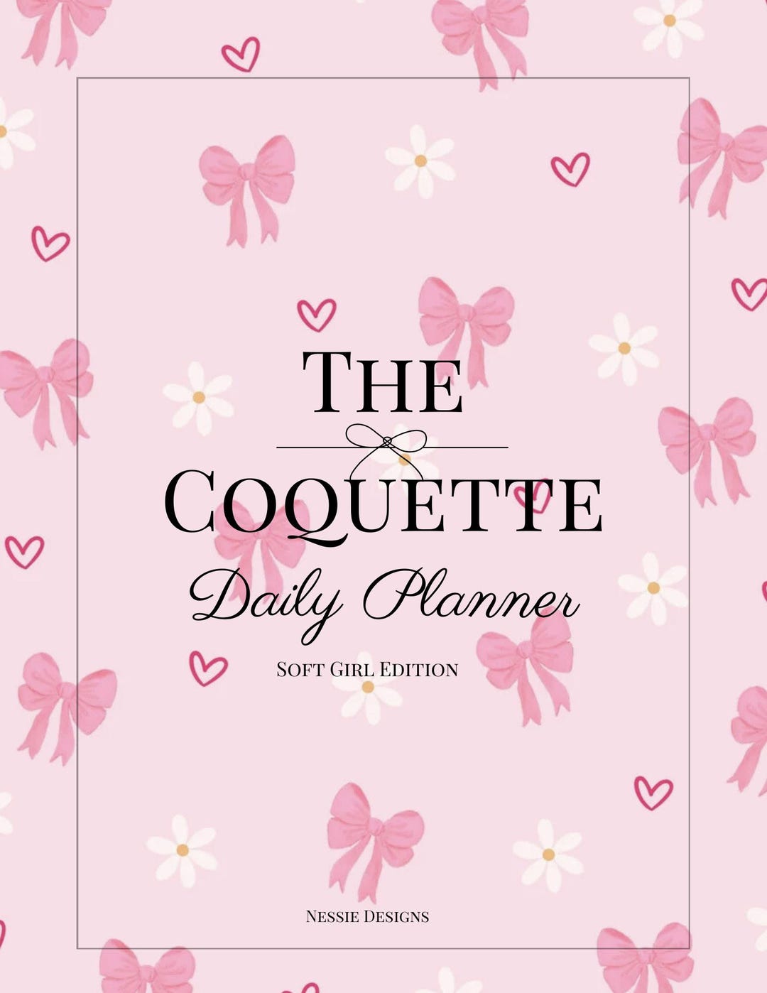 Coquette Daily & Weekly Planner Printable | Soft Girl Pink Aesthetic ...