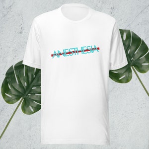 Anesthesia Gift Retro [teal & red] Unisex Tshirt