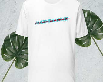 Cool Retro Anesthesiologist Unisex Tshirt in Teal and Red