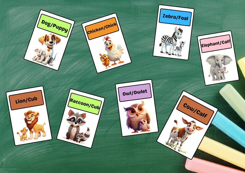 24 Printable Montessori Animal Flash Cards for Kids FREE COLORING BOOK ...