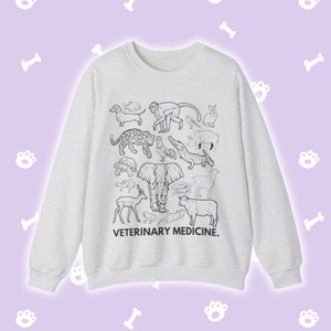 Unisex Veterinary Medicine Crewneck – Cozy Vet Sweatshirt – Animal Lover Gift – Vet School Apparel – Vet Tech Hoodie – Veterinary Crewneck