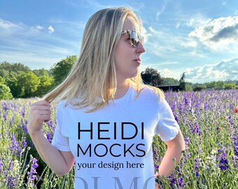 Gildan 64000 Mockup, Gildan white shirt mockup, T-shirt mockup, lifestyle mockup, Gildan white tee mock up, 64000 mockup, nature mockup