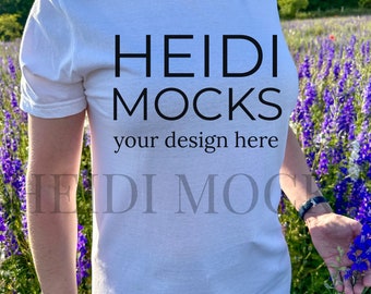 Gildan 64000 Mockup, Gildan white shirt mockup, T-shirt mockup, lifestyle mockup, Gildan white tee mock up, 64000 mockup, nature mockup