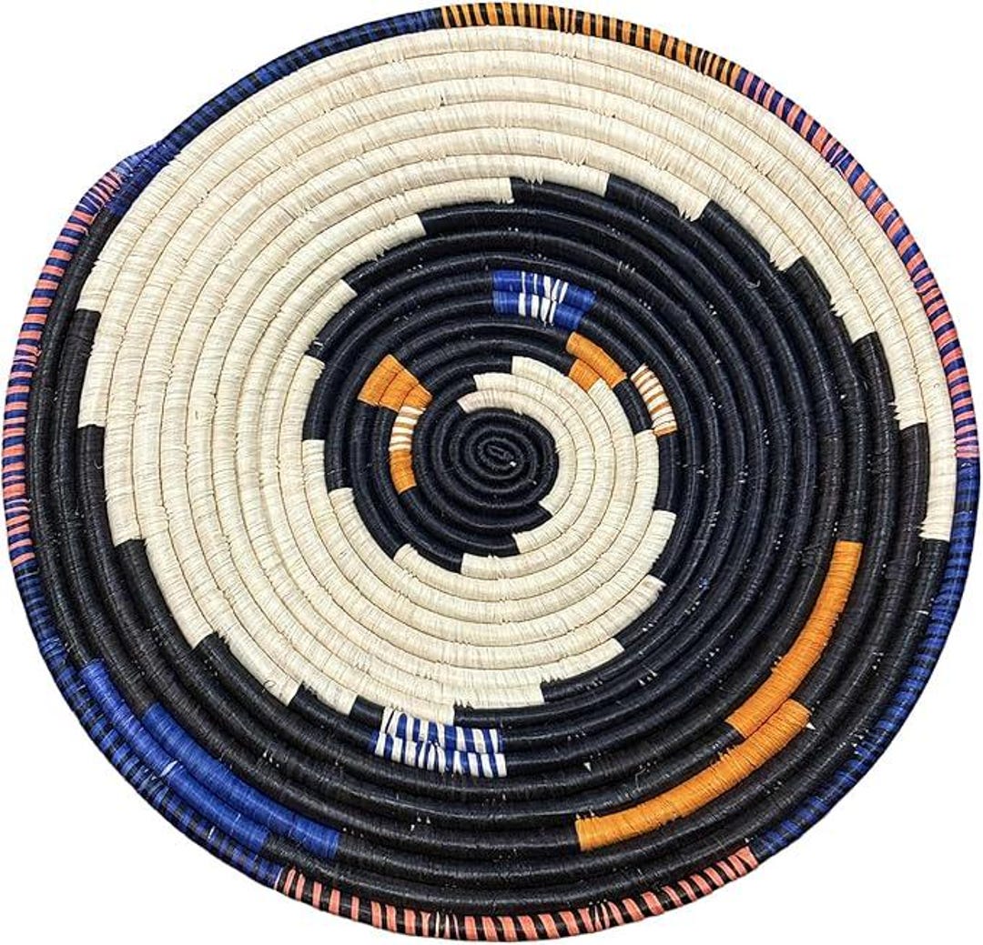 Boho Chic African Raffia Basket, Unique Wall Decor, Hanging Baskets for ...