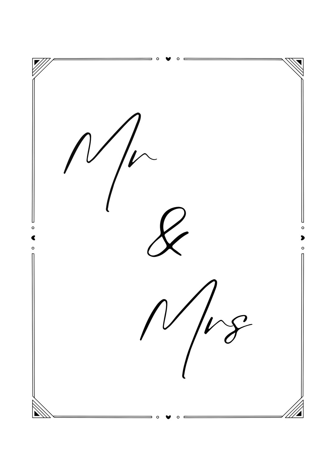 Mr &amp; Mrs Printable Wedding Poster - Etsy