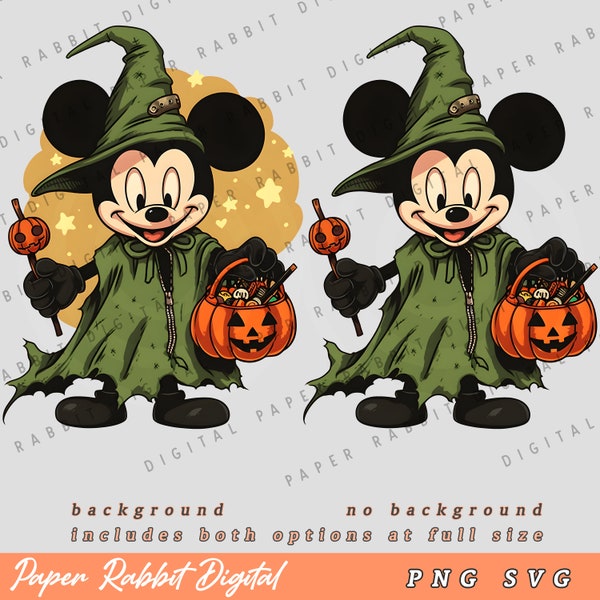 Mickey Mouse Wizard Costume 01 | SVG & PNG | 300 dpi | High Quality | Digital File for Crafting