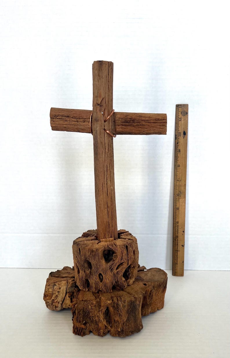 Handmade Arizona Jumping Cholla and Saguaro Wood Cross Made by an ...
