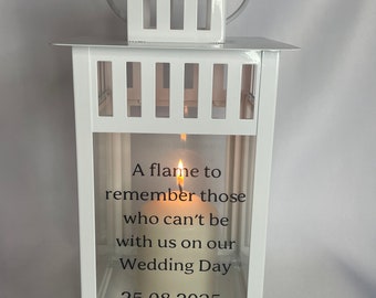 Wedding lantern in memory of loved ones, wedding decor, candle lantern,