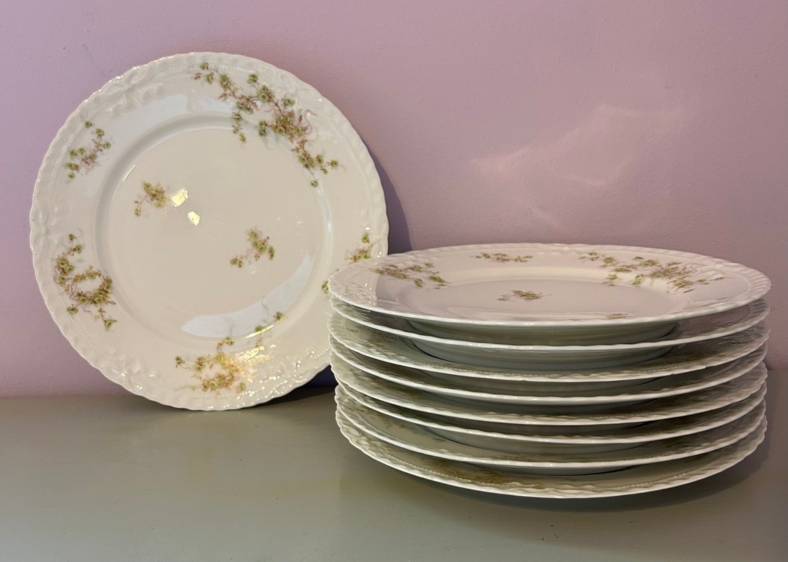 Theodore Haviland Limoges Dinner Plate Schleiger 150 Green Etsy