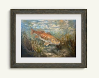 Redfish Fishing Digital Art Bundle Printable Digital Download Wall Art Outdoors Aesthetic Décor Fly Fishing PNG Bull Redfish Ocean Decor