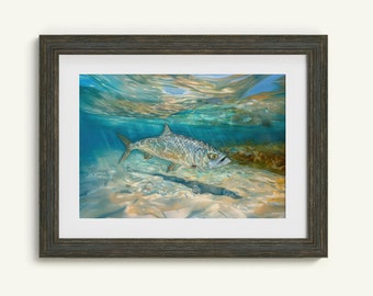 Tarpon Fishing Digital Art Ocean Décor Printable Digital Download Wall Art Outdoor Aesthetic Décor Salt Life Art Saltwater Fly Fishing PNG