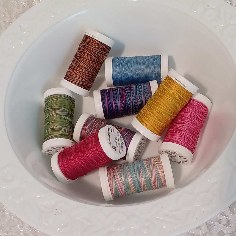 Iris Ultra Cotton Quilting Thread / Variegated Combo Colors / Etsy
