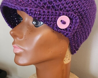 Crochet Newsboy Hat