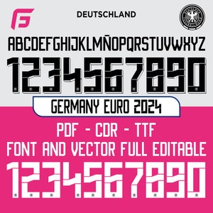 Pack Germany 2 font 2024 Euro Cup VECTOR