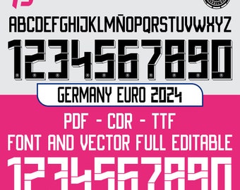 Pack Deutschland 2 Schriftart 2024 Euro Cup VECTOR