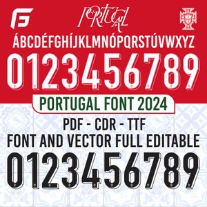Portugal Font 2024 EURO CUP VECTOR