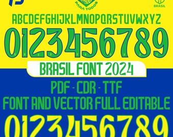Brasilien-Schriftart 2024 Copa America VECTOR
