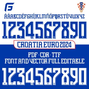 New Font Croatia Jersey euro 2024