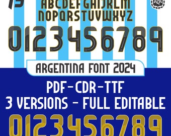 Argentinien Schriftart 2024 Vektor pdf, ttf, cdr