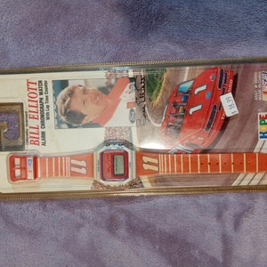 Rare Square Vintage 1992 BILL ELLIOTT Digital Action Watch Nascar Original Pkg