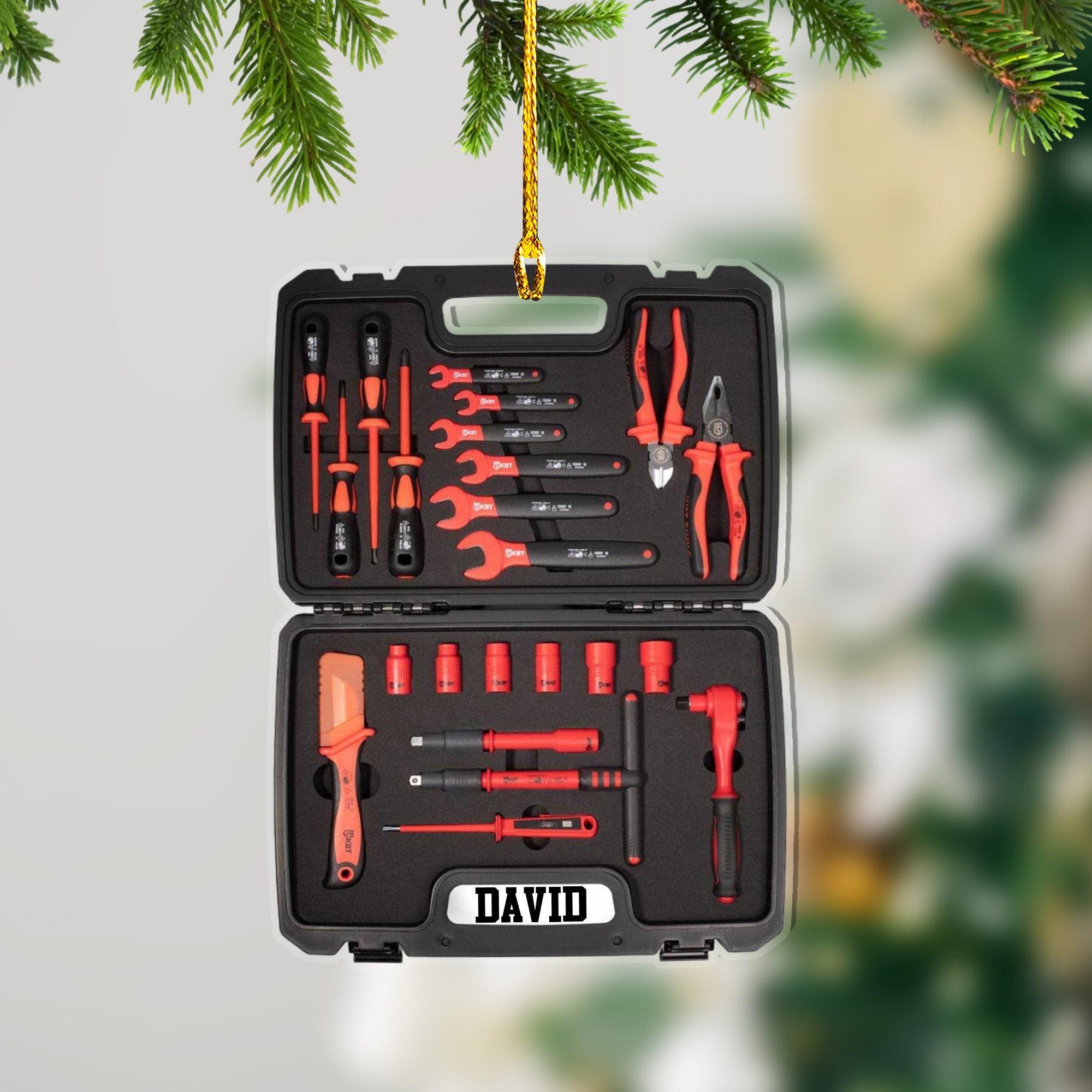 Electrical Tool Kit Ornament, Electrician Tool Box Ornament