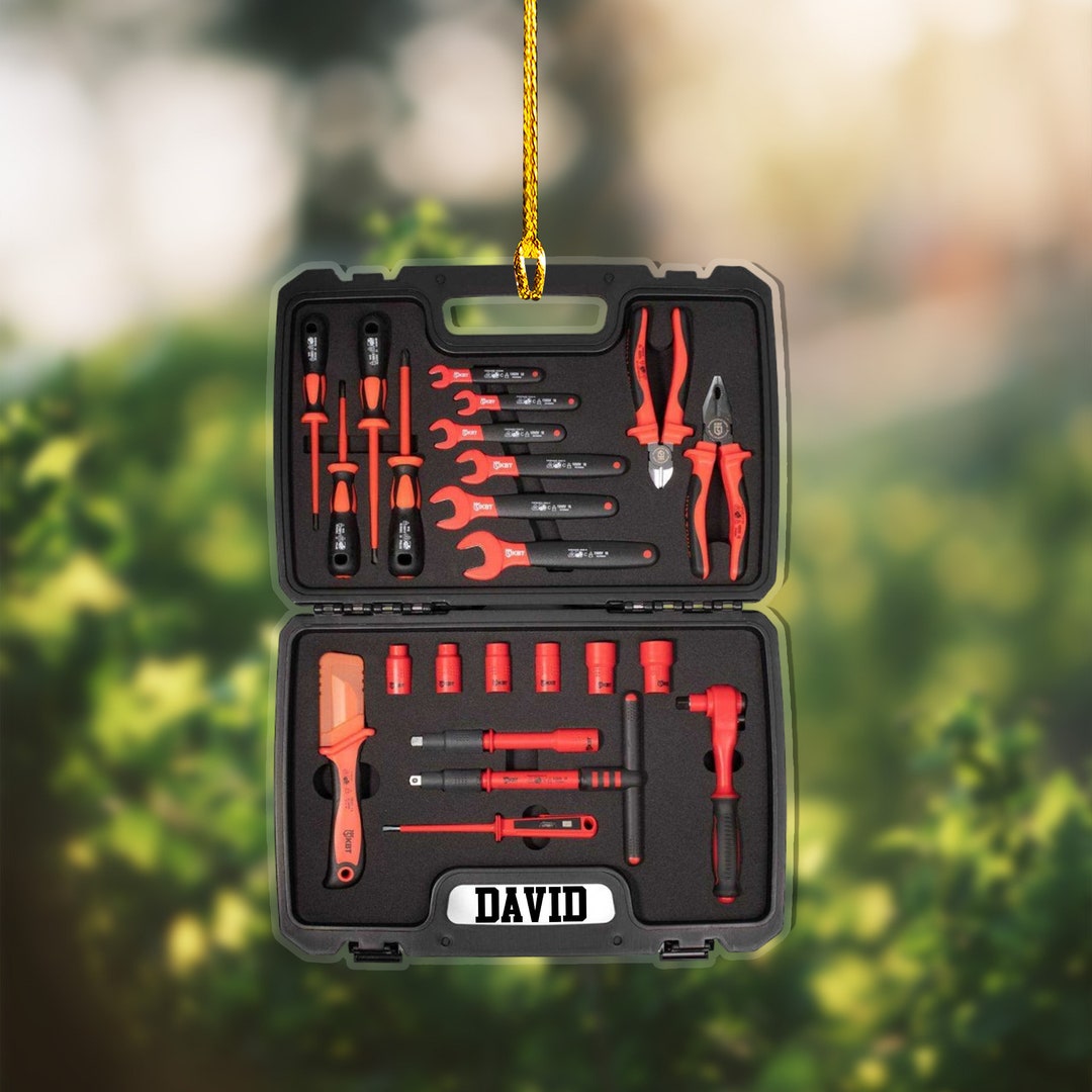 Electrical Tool Kit Ornament, Electrician Tool Box Ornament
