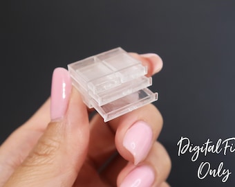 1/12 Scale Miniature Makeup Organizer - Digital STL File | Digital Download