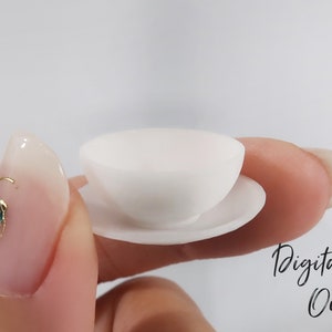 1/12 Scale Miniature Bowls and Plates - Digital STL File