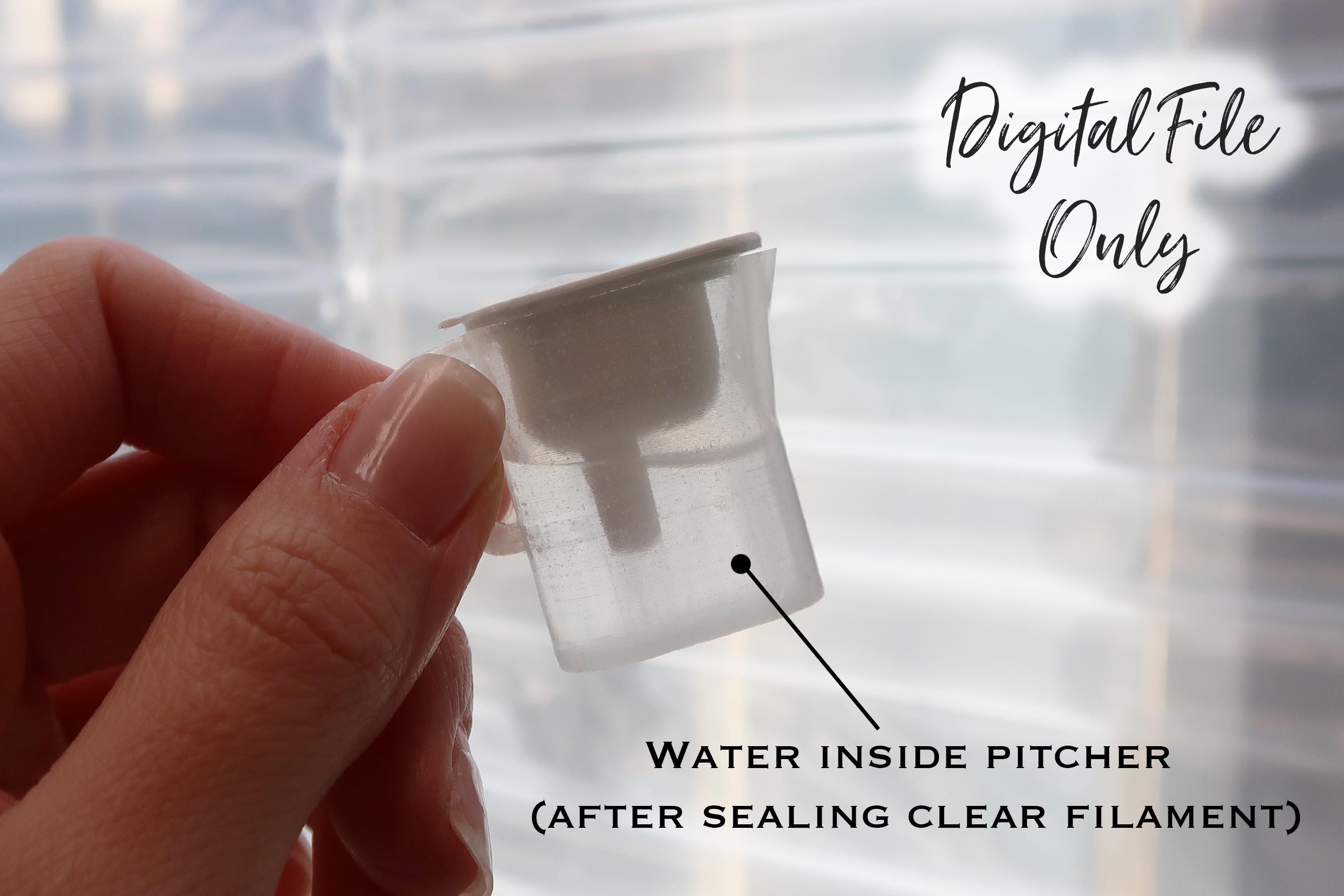 1/12 Scale Miniature Water Filter Pitcher - Digital STL File - Etsy
