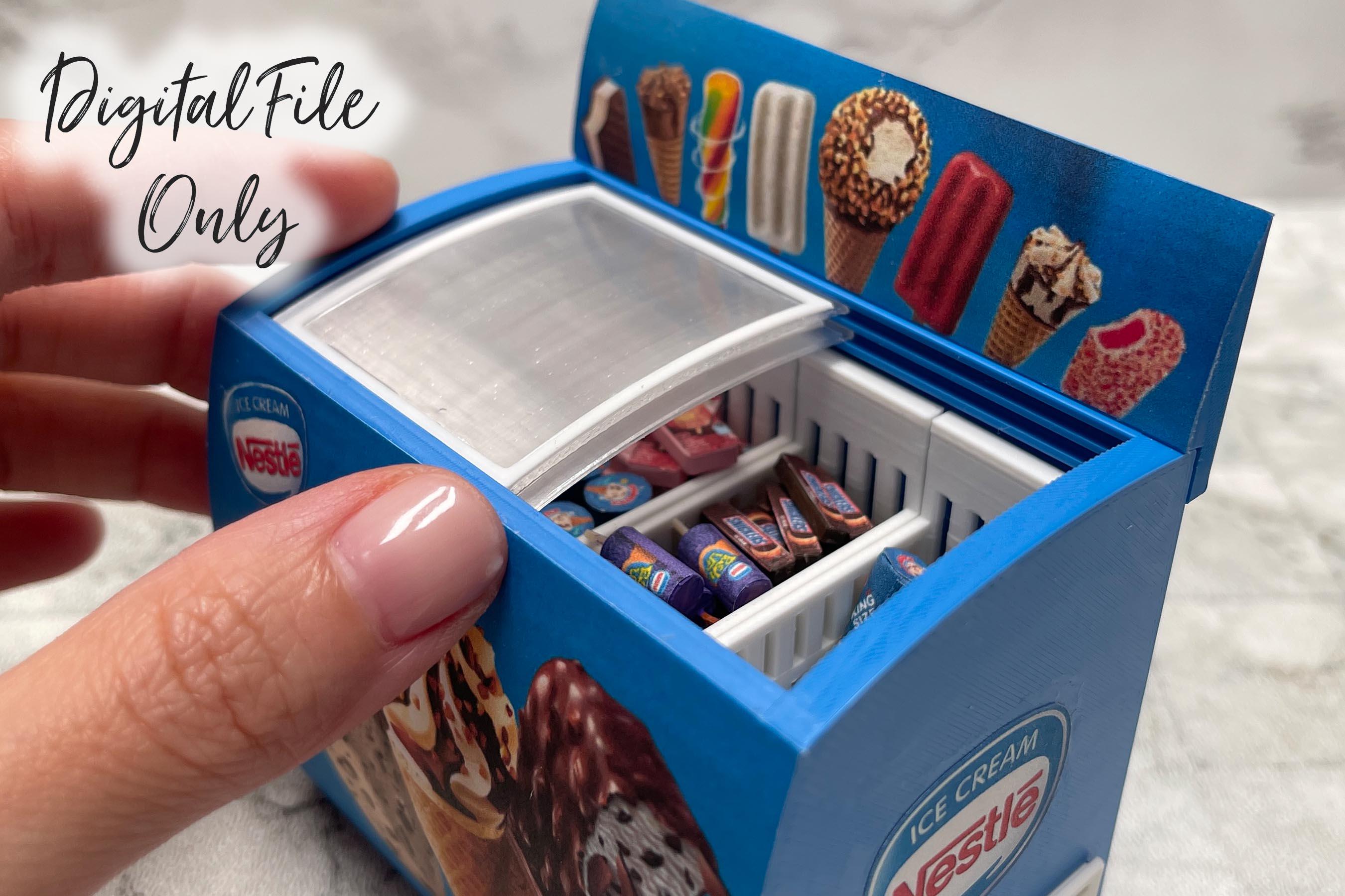 1/12 Scale Miniature Ice Cream Freezer- Digital STL File - Etsy