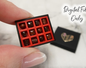 1/12 Scale Miniature Box of Chocolates - Digital STL File