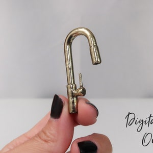1/12 Scale Miniature Faucet - Digital STL File
