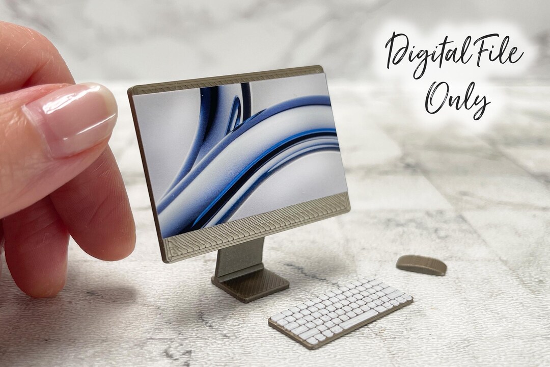 One Scale Computer 1/12 Scale Miniature Imac Computer- Digital STL File - Etsy
