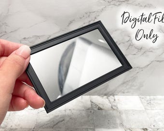 1/12 Scale Miniature Bathroom Mirror (Rectangle)- Digital STL File