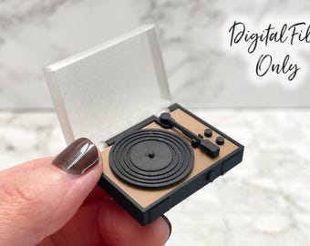1/12 Scale Miniature Record Player - Digital STL File