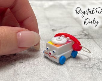 1/12 Miniatur-Spielzeug-Telefon - digitale STL-Datei