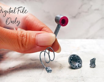 1/12 Scale Miniature Hair Dryer- Digital STL File