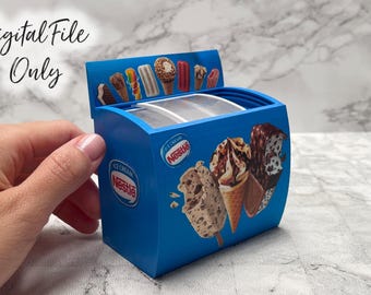 1/12 Scale Miniature Ice Cream Freezer- Digital STL File