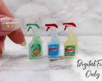 1/12 Scale Miniature Spray Bottle- Digital STL File