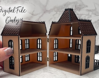 1/144 Scale Miniature Deluxe Victorian House - Digital STL File