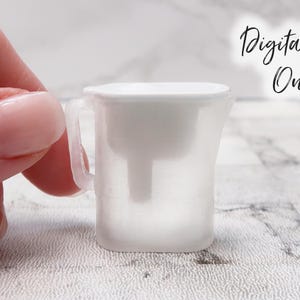 1/12 Scale Miniature Water Filter Pitcher - Digital STL File