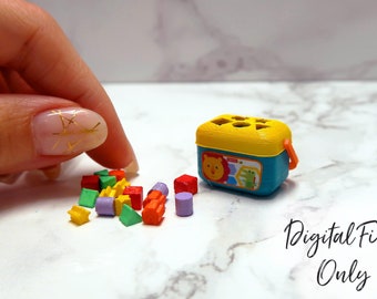 1/12 Scale Miniature Sorting Toy- Digital STL File