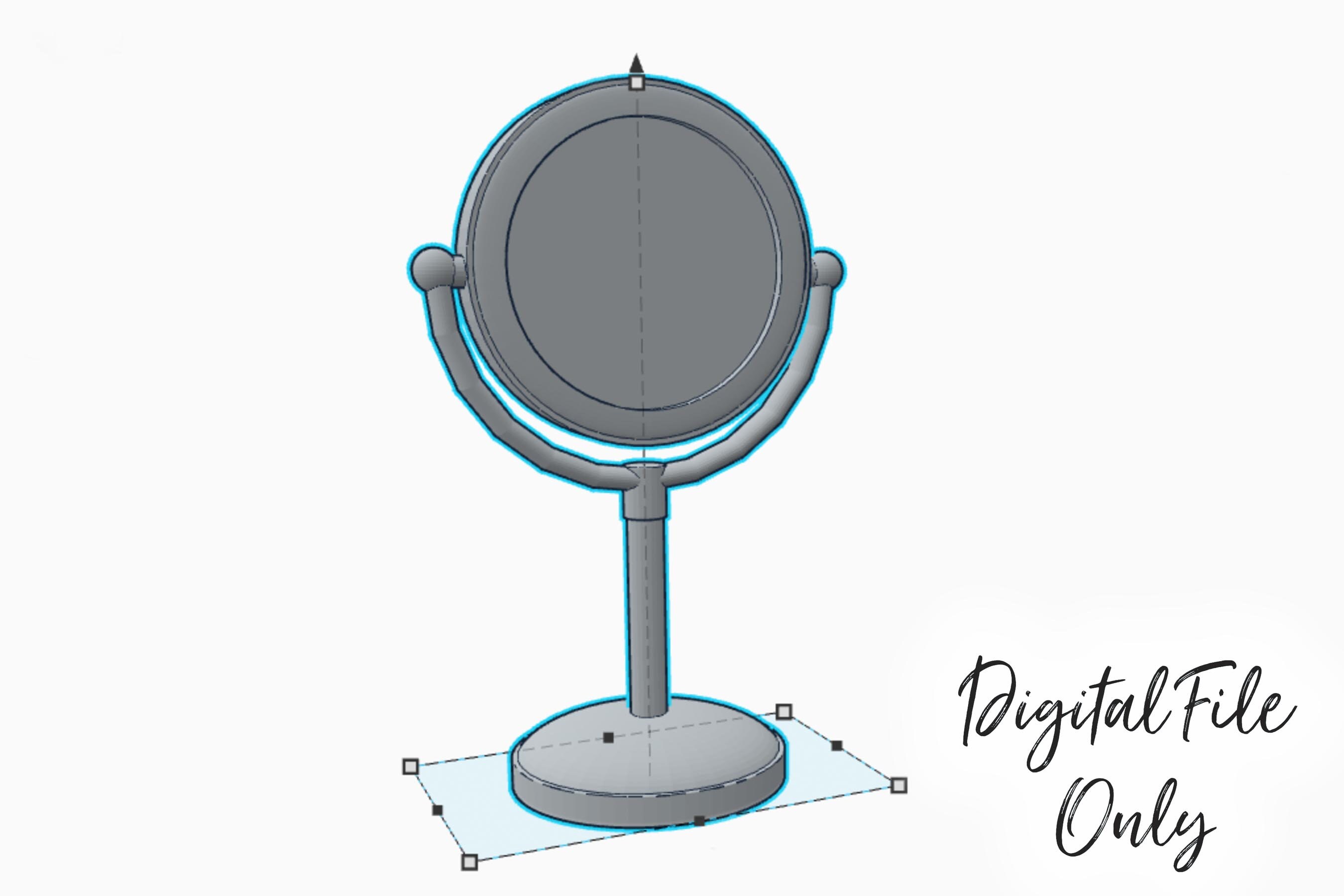 Mini Model Mirror 1/12 Scale Miniature Mirror With Stand- Digital STL File - Etsy