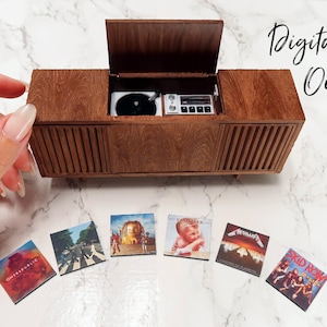 1/12 Scale Miniature Record Player Cabinet - Digital STL File