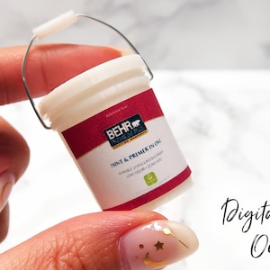 1/12 Scale Miniature Paint Bucket with Lid- Digital STL File